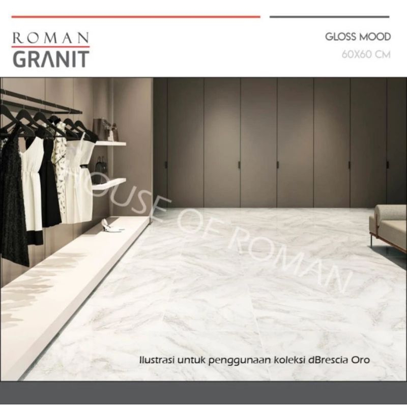 Jual Roman Granit Dbrescia Oro 60x60 Granit Glossy Lantai Glossy Lantai Kilap Granit 6464