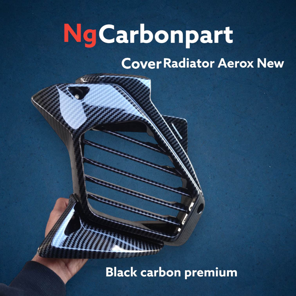 Jual Black Carbon Cover radiator Aerox New | Shopee Indonesia