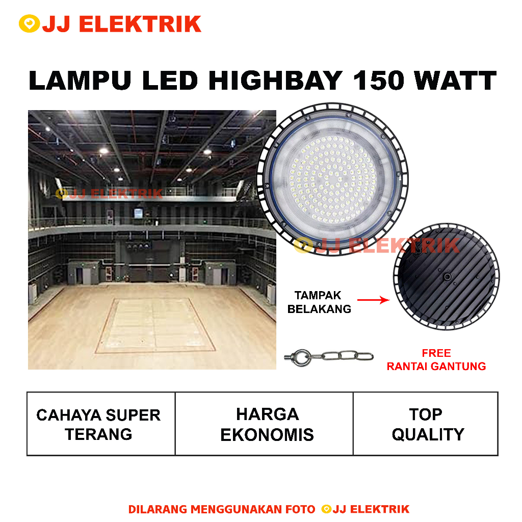 Jual Lampu LED Highbay 150 Watt 150W Ufo High Bay Industri Gudang