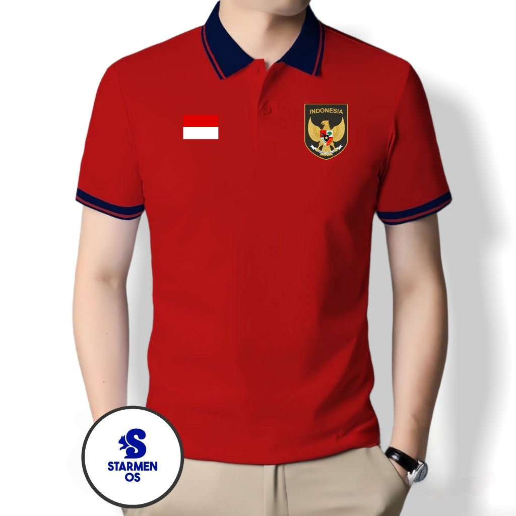 Jual Kaos Wangki Polo Atasan Tshirt Pria Kerah Wangki Big List Garuda