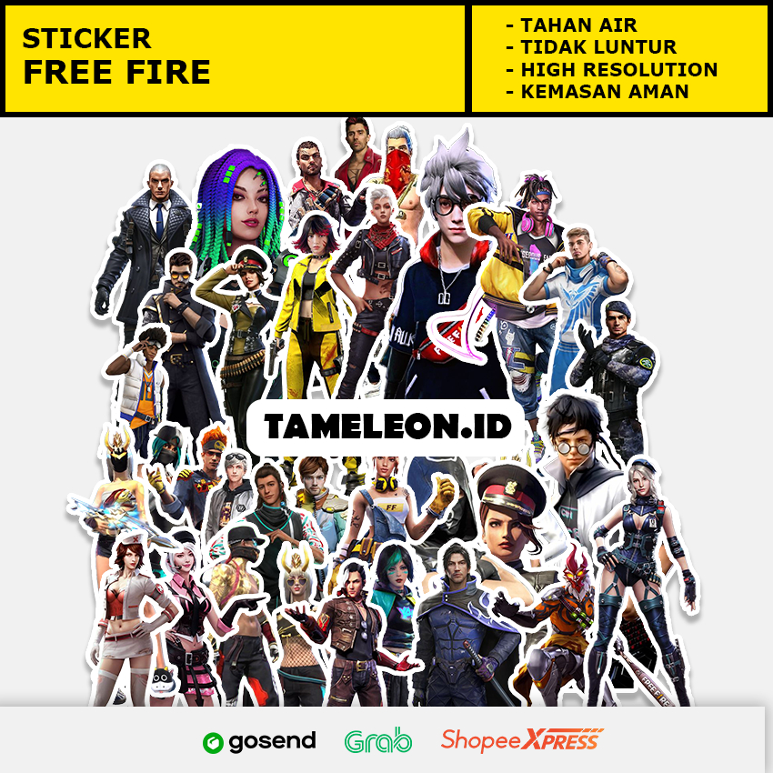 Jual Sticker Anime Free Fire, Handphone Sticker Laptop Anti luntur dan ...