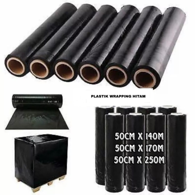 Jual Plastik Wrapping Hitam [ Strecth Film Black ] Higth Quality ...