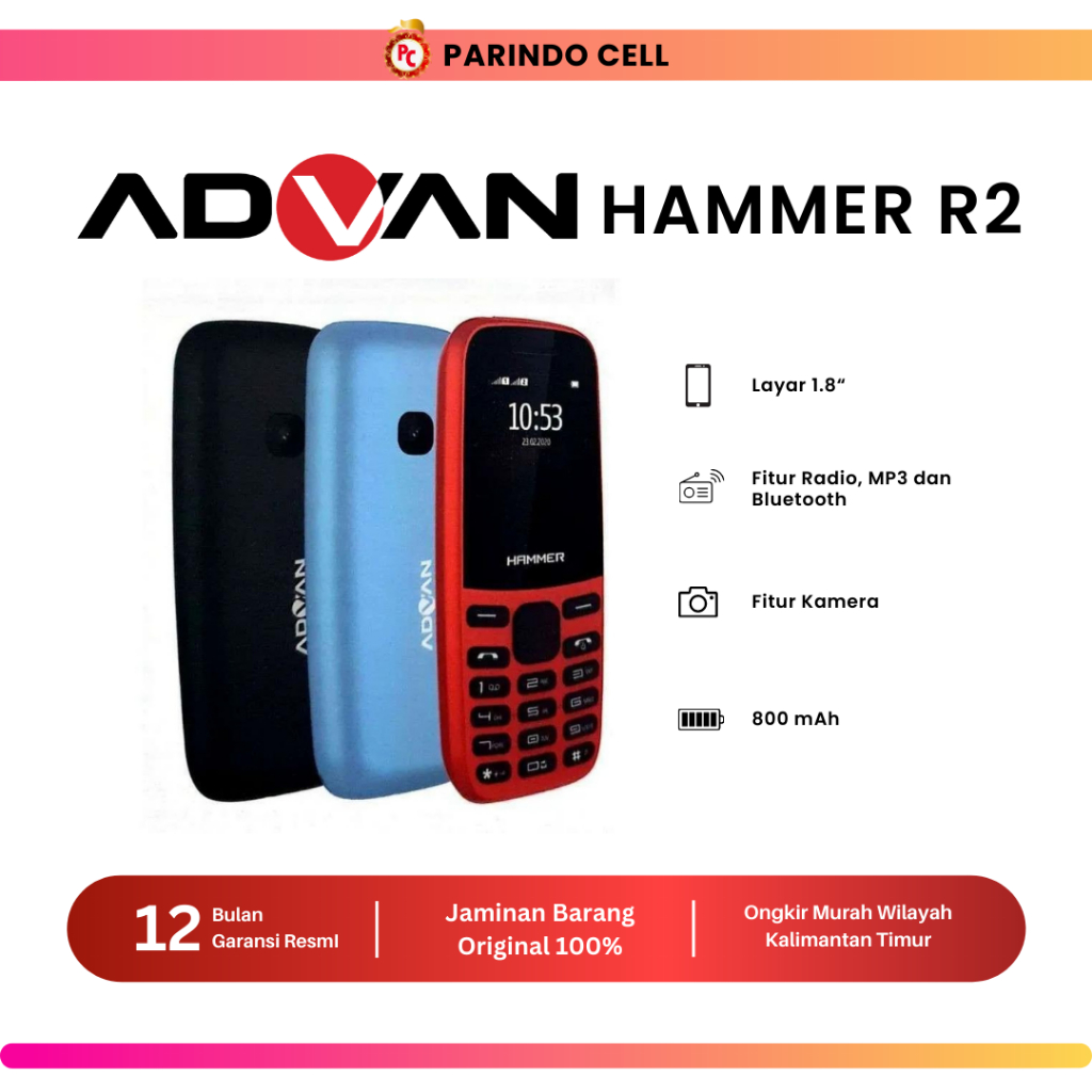 Jual ADVAN HAMMER R2 GARANSI RESMI DUAL SIM - KAMERA BLUETOOTH | Shopee ...
