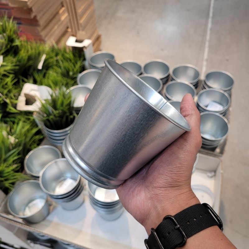 Jual Pot Tanaman Bahan Baja Galvanis - Vas Bunga Kaleng - Bintje Steel ...