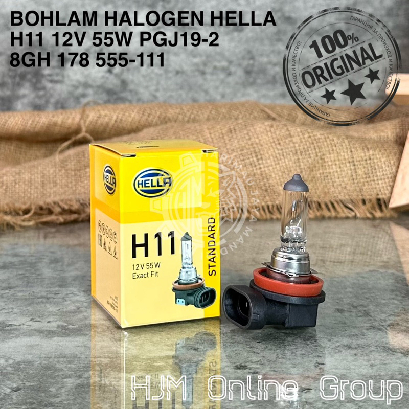 Jual BOHLAM LAMPU HALOGEN HELLA H11 12V 55W ORIGINAL | Shopee Indonesia