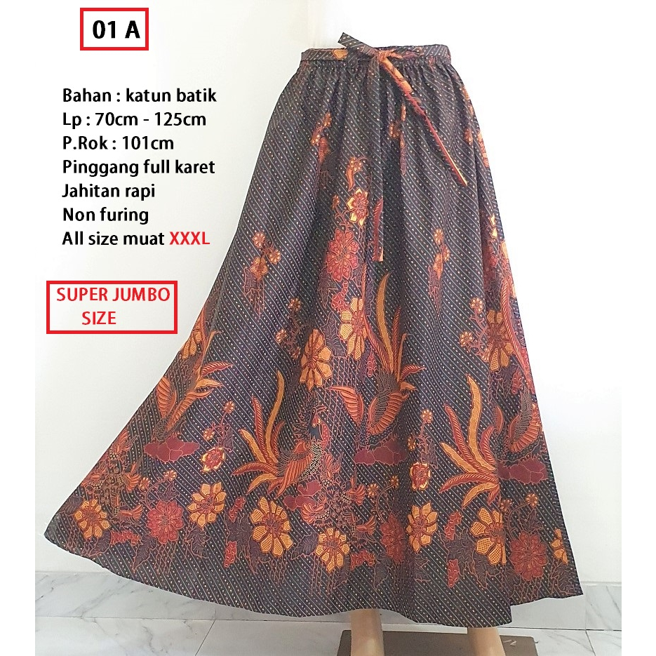 Jual ROK BATIK KLOK PANJANG JUMBO SIZE | Shopee Indonesia