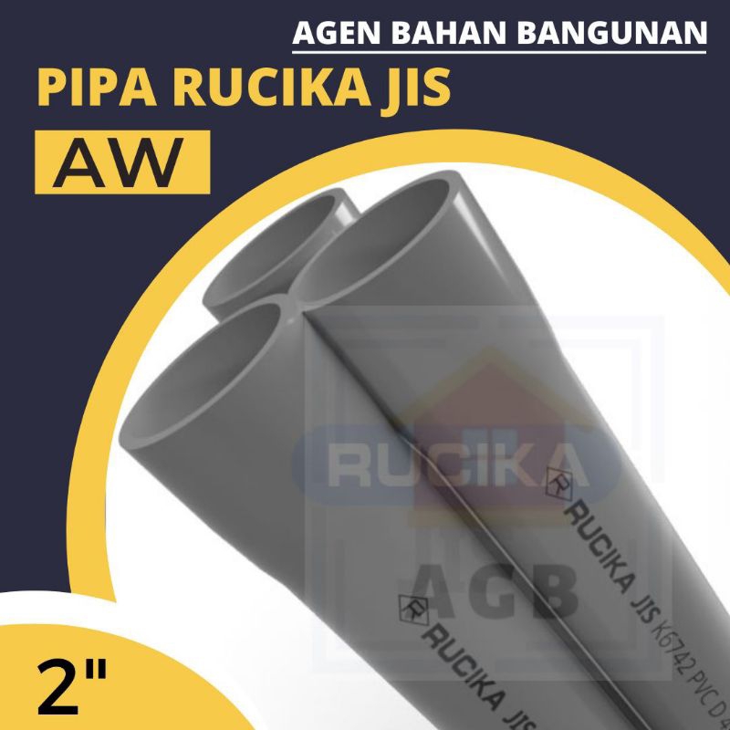 Jual Pipa Rucika Jis Abu 2" VP AW / Pipa Rucika Jis Abu 2 Inch VP AW