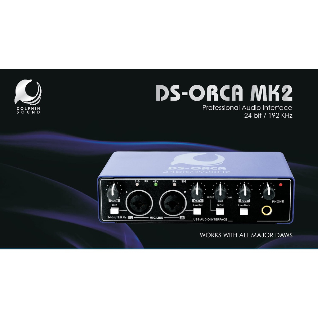 Jual Soundcard Recording Dolphin DS Orca MK2 Audio Interface Input 2