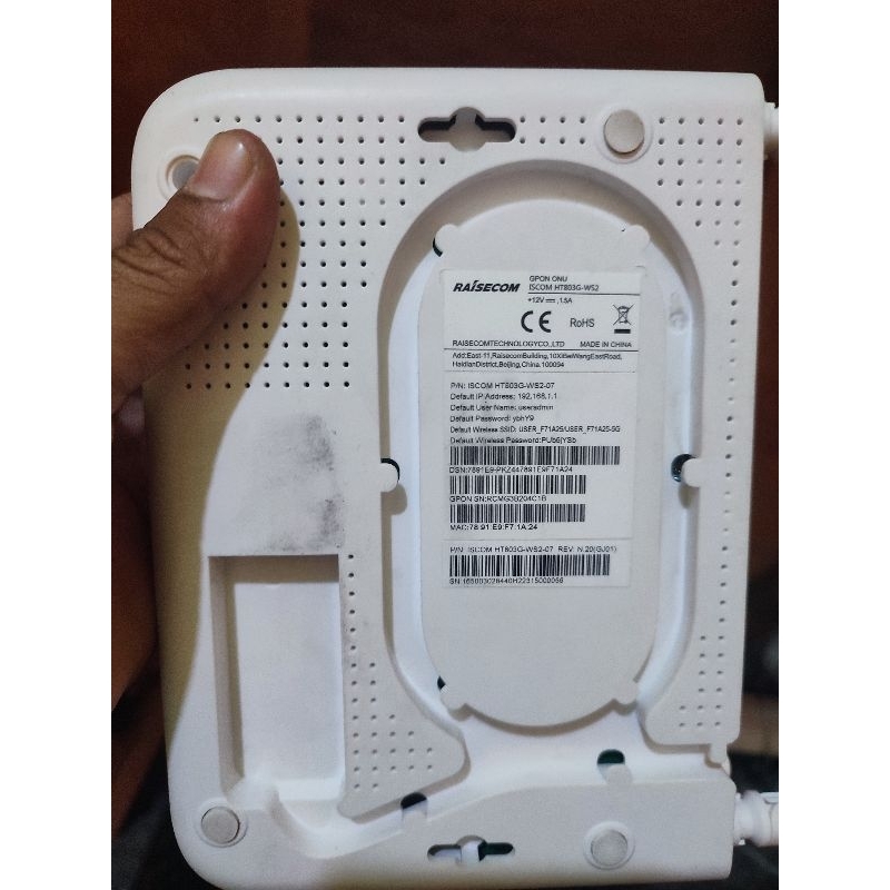 Jual MODEM GPON ONU RAISECOM LIKENEW PLUS ADAPTOR | Shopee Indonesia