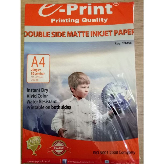 140gsm Double Sided MATTE A4 Art Paper - 100sheets/pack - Papergo