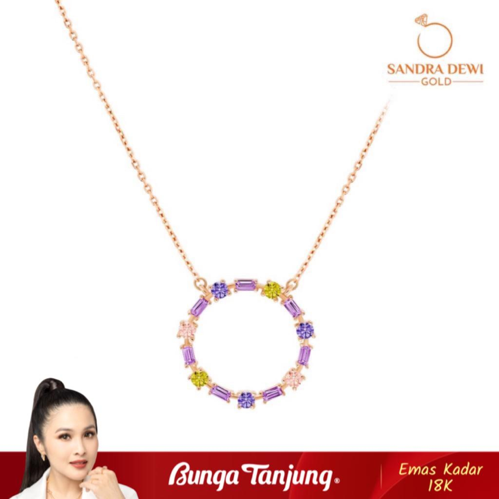Jual KALUNG BAGUETTE RAINBOW B - SANDRA DEWI - EMAS 18K - BUNGA TANJUNG