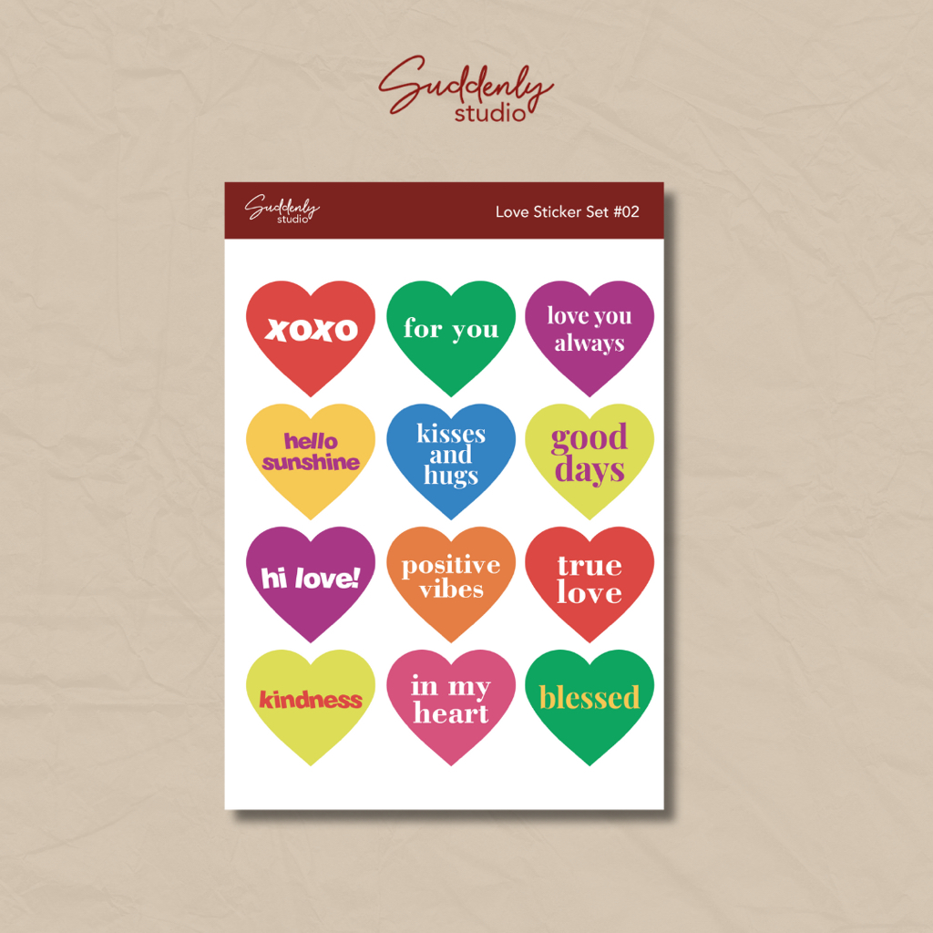 Jual Love Sticker Set #02 - Suddenly Studio | Shopee Indonesia