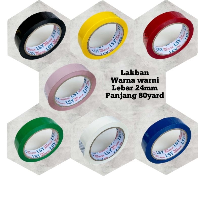 Jual Isolasi Lakban Warna Warni 24mm X 80yard Full Lsy Tape Indoensia Shopee Indonesia 5887