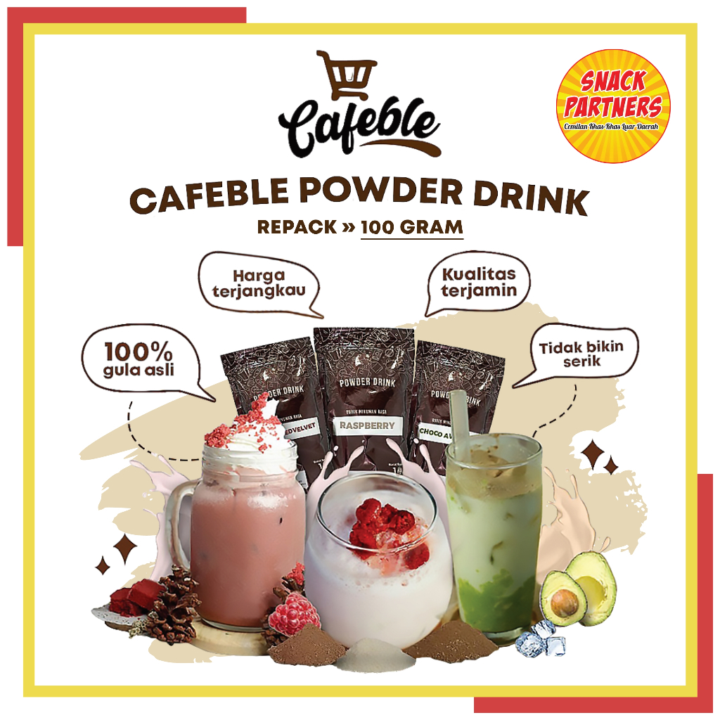 Jual Cafeble Powder Drink Repack Gr Bubuk Minuman Premium Kekinian Ala Kafe Aneka Rasa All