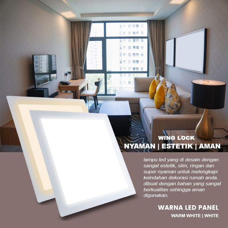 Jual lampu downlight led panel ib kotak 24w tipis inbow | Shopee Indonesia