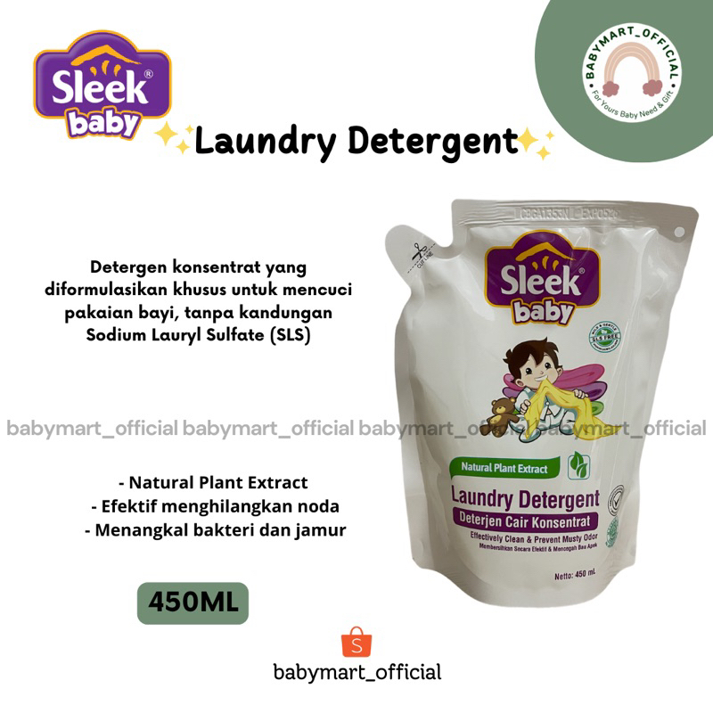 Jual SLEEK BABY LAUNDRY DETERGENT 450ML Shopee Indonesia