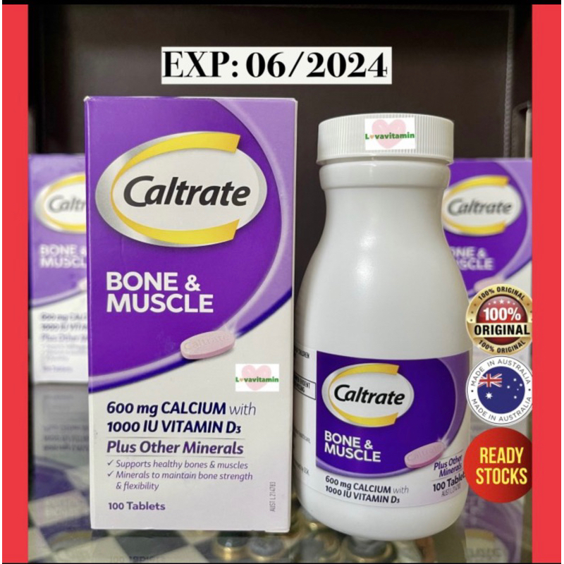 Jual Caltrate Bone And Muscle Calcium Vitamin D 100 Tablets Shopee