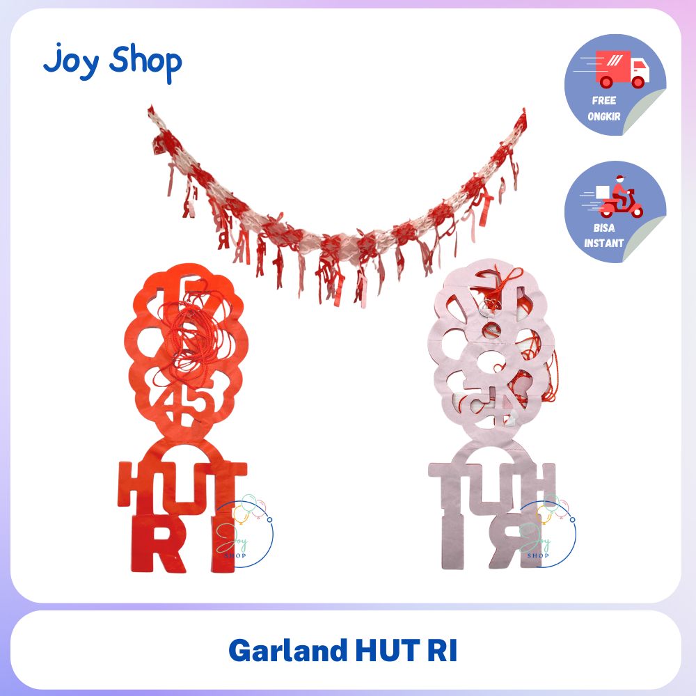 Jual Garland HUT RI Agustus Hiasan Dekorasi Merah Putih Bunting Dirgahayu Shopee Indonesia