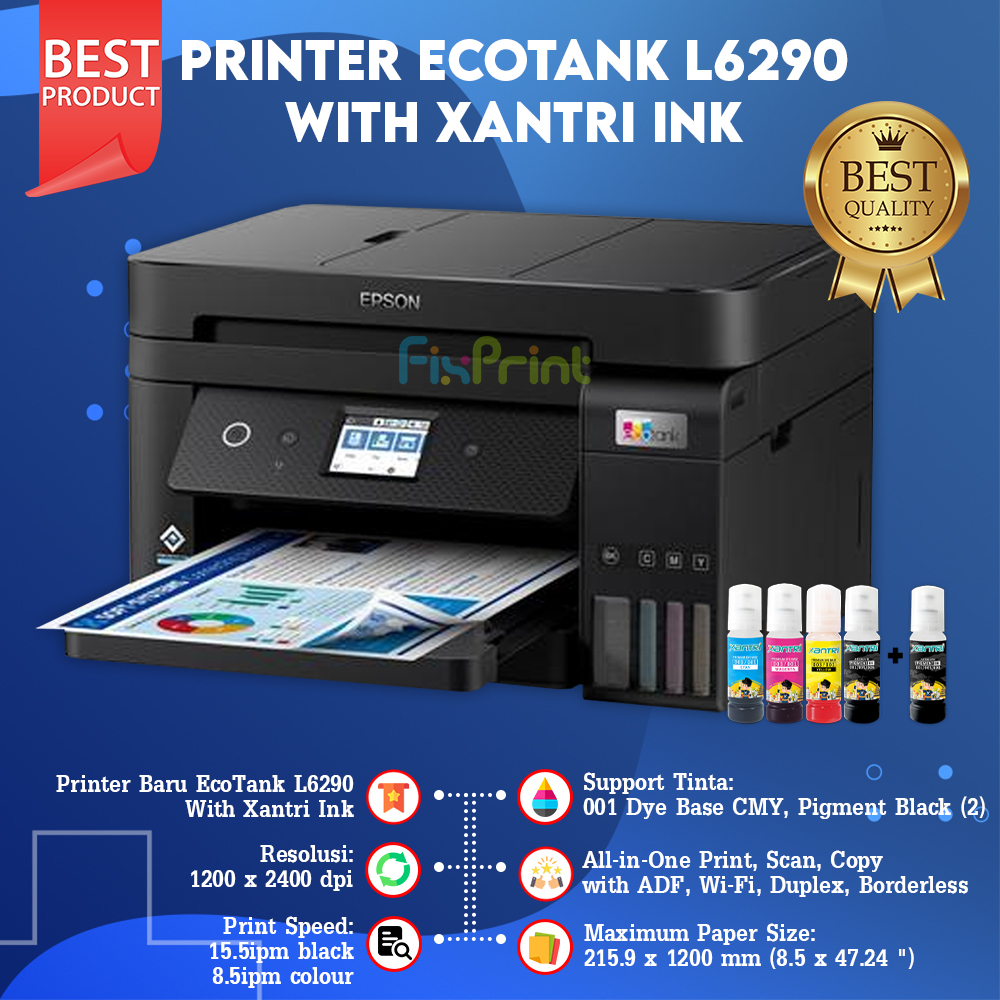 Jual Epson Ecotank L6290 A4 Wi Fi Duplex All In One Ink Tank Printer