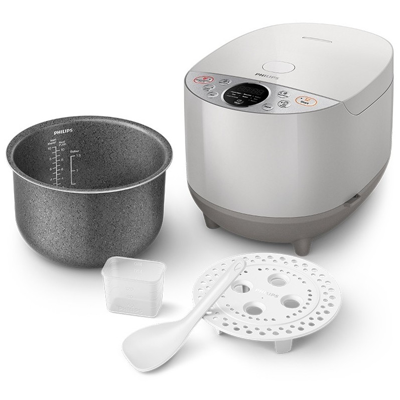 Jual PHILIPS Digital Rice Cooker HD4515/30 1.8L Magic Com Metallic