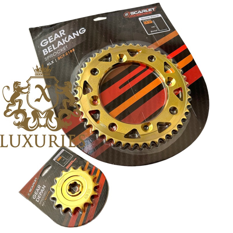 Jual Gear Set Gir Depan Belakang Klx Dtracker Scarlet Original Gir Klx