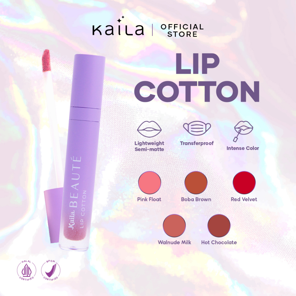 Jual KAILA BEAUTE Lip Cotton | Lip Cream Matte Transferproof | Shopee