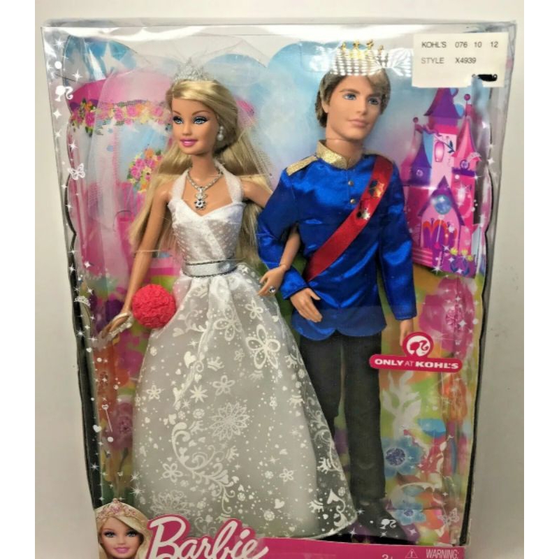 Jual Barbie Fairytale Wedding Doll Set Kohl’s Princess Barbie & Prince