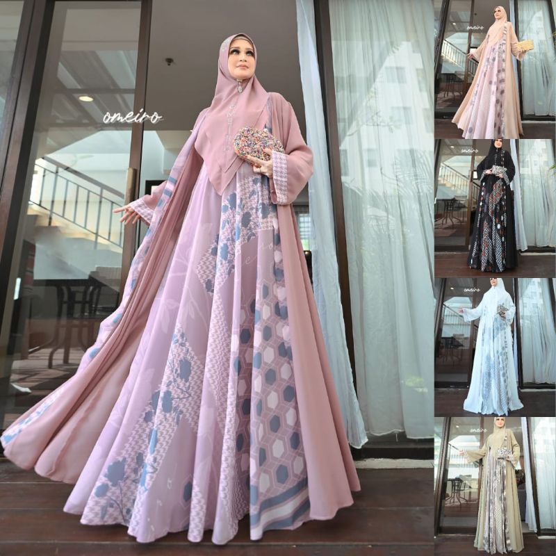 Jual QUEEN BEYZA SERIES Set Gamis Outer Original By Omeiro | Shopee ...