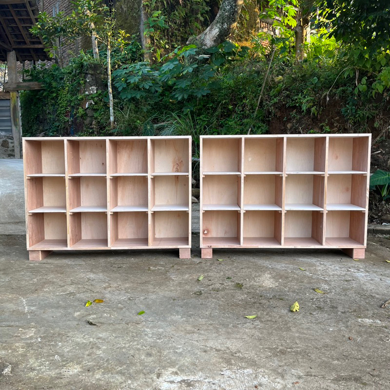 Jual Wooden storage Rak Loker penyimpanan kayu sangat kuat tahan ...
