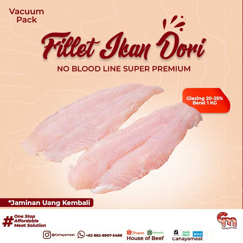 Jual Ikan Dori Fillet NBL Glazing 1520 Super Premium 1KG Shopee