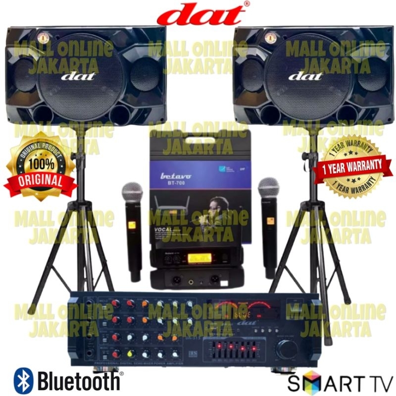 Jual Paket Karaoke Dat 10 Inch Sound System Rumahan Indoor Mic Wireless