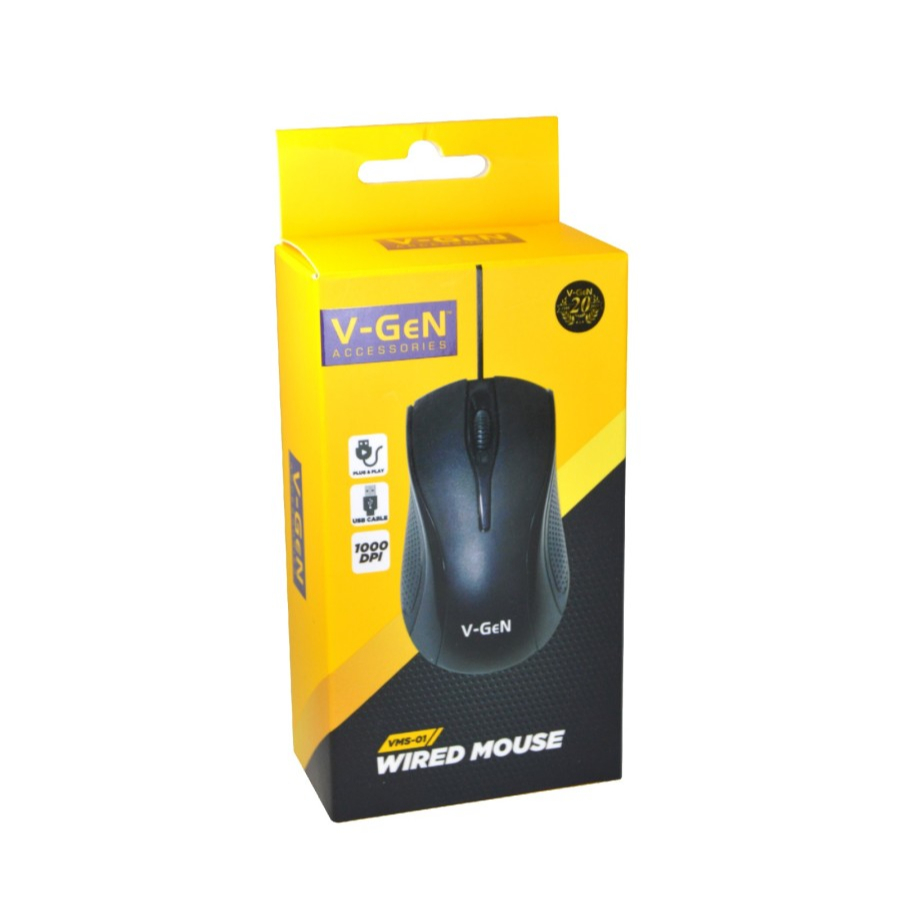 Jual Mouse V-GeN VMS-01 1200 DPI USB Plug and Play | Shopee Indonesia