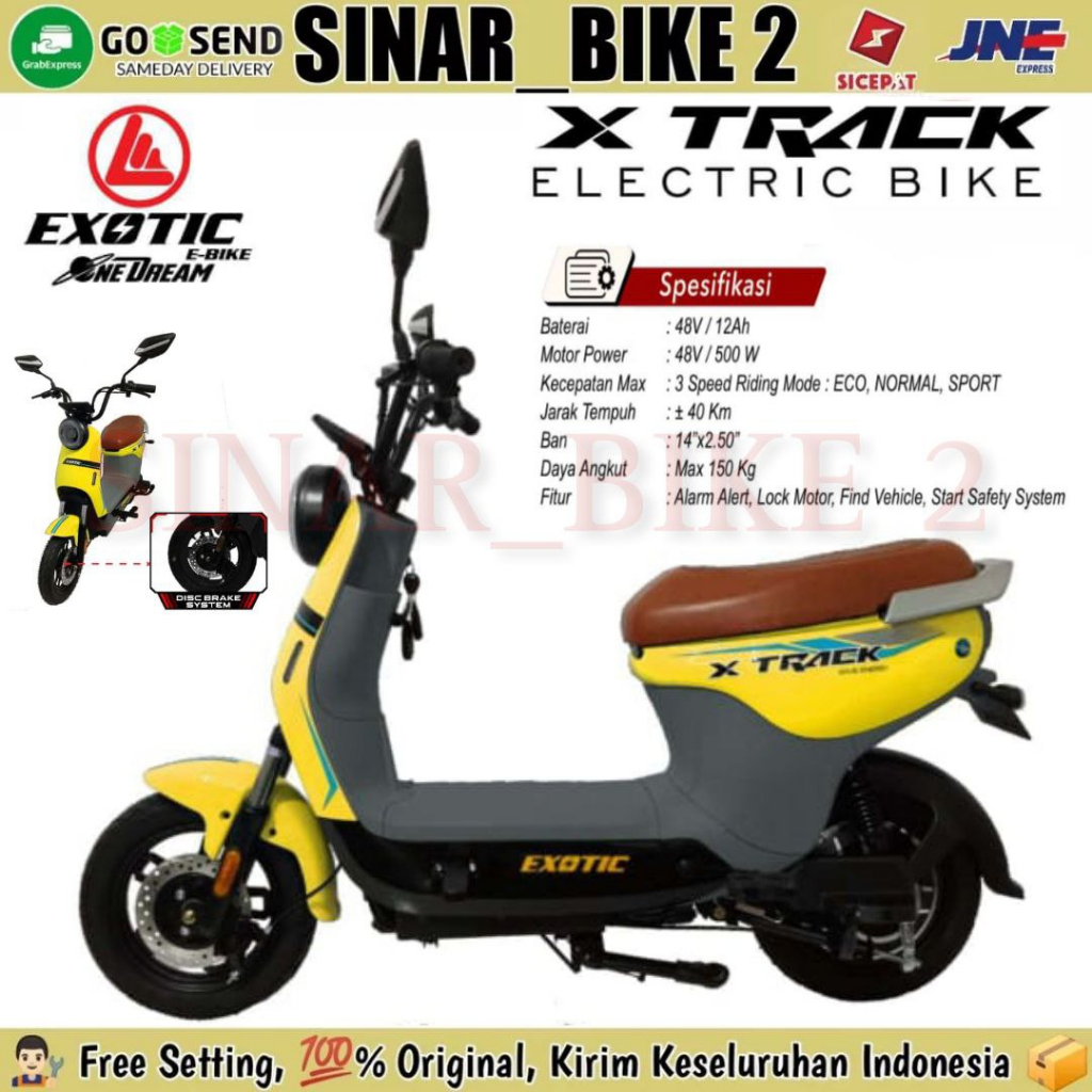 Jual Sepeda Listrik Exotic X Track Watt Electric E Bike Shopee Indonesia