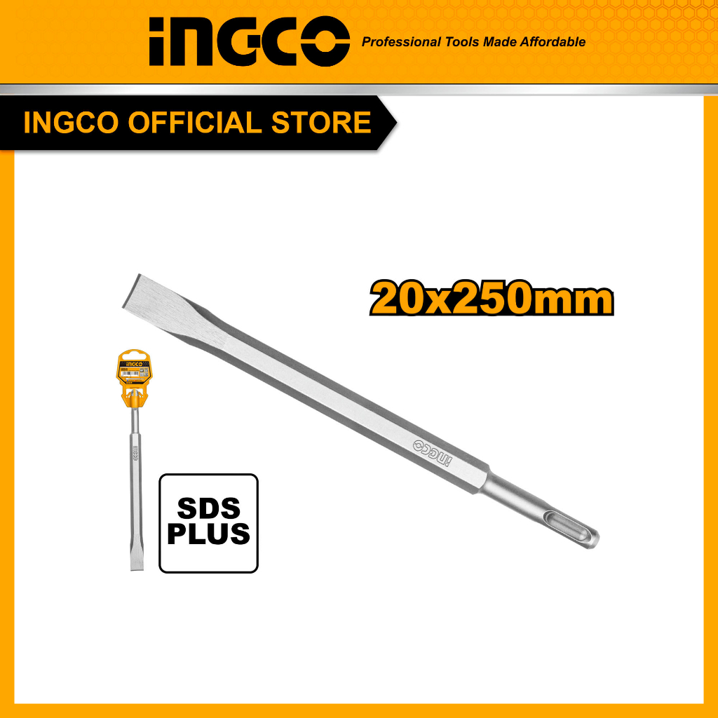 Jual INGCO 14X250X20mm Chisel SDS Plus untuk Beton, Dinding Batu Bata ...