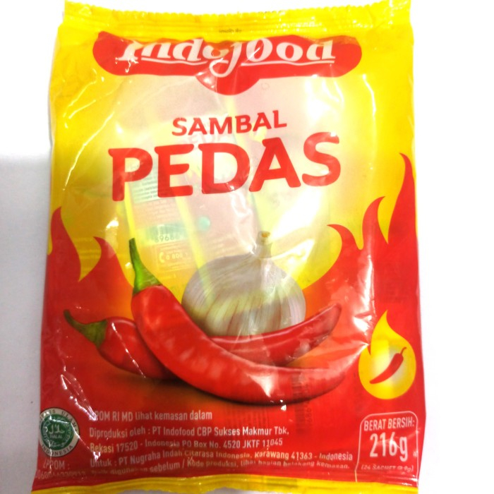 Jual SAOS SAMBAL INDOFOOD PEDAS SACHET 216 GRAM SACHET 24 PCS | Shopee ...