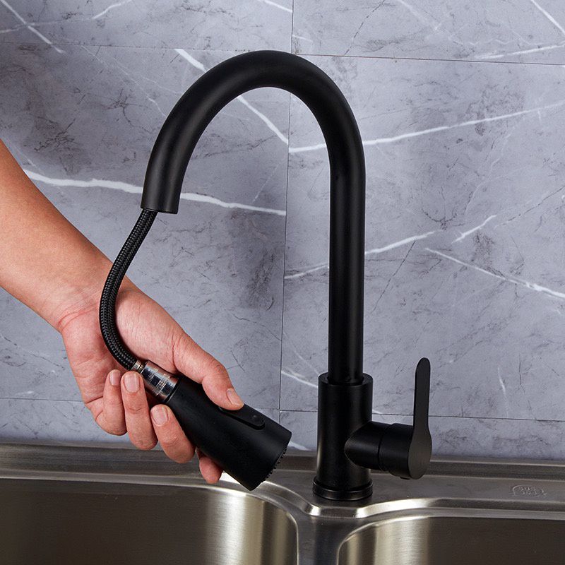 Jual Kran sink tarik stainless 304 hitam / keran sink tarik hitam bisa