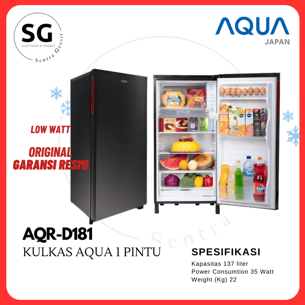 Jual Kulkas Aqua Aqr D181 1 Pintu Shopee Indonesia