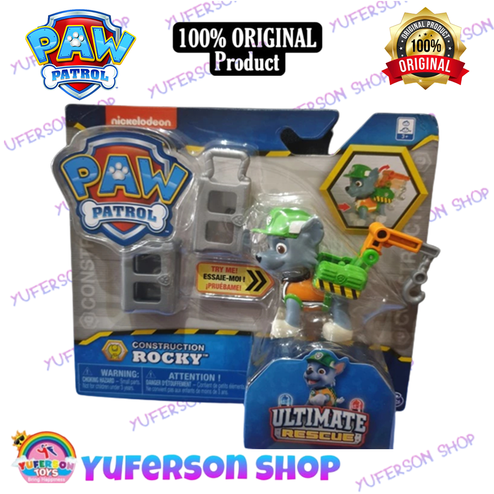 Jual Paw Patrol Hero Pups Ultimated Rescue Construction Rocky | Shopee ...