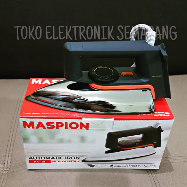 Jual SETRIKA LISTRIK MASPION HA 110 HA110 GARANSI RESMI | Shopee Indonesia
