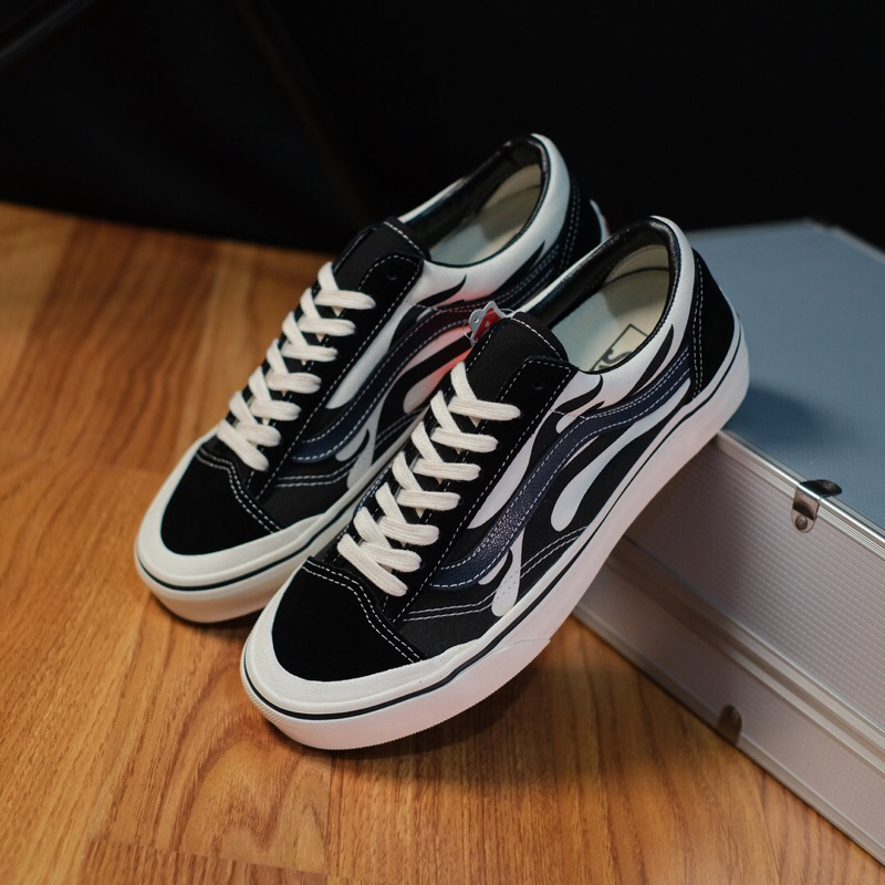 Jual VANS STYLE 36 FLAME BLACK WHITE ORIGINAL Shopee Indonesia