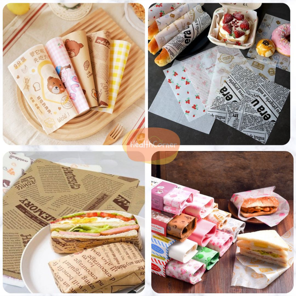 Jual Kertas Baking Paper Motif Hiasan Bento Sandwich Pc Bread Paper