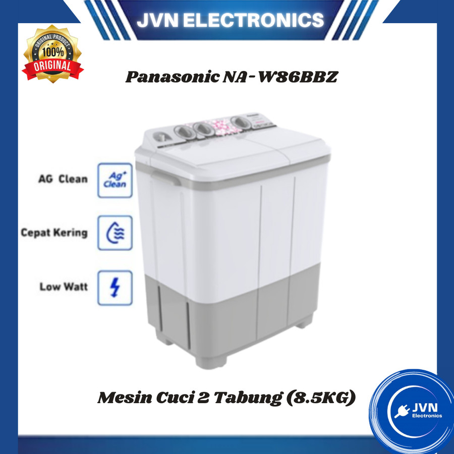 Jual Mesin Cuci 2 Tabung Panasonic NA-W86BBZ 8.5KG | Shopee Indonesia