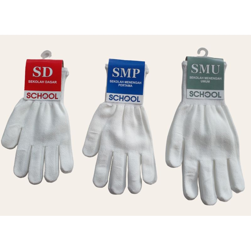 Jual Sarung Tangan Upacara/ Paskibra untuk anak SD, SMP, SMA Bahan