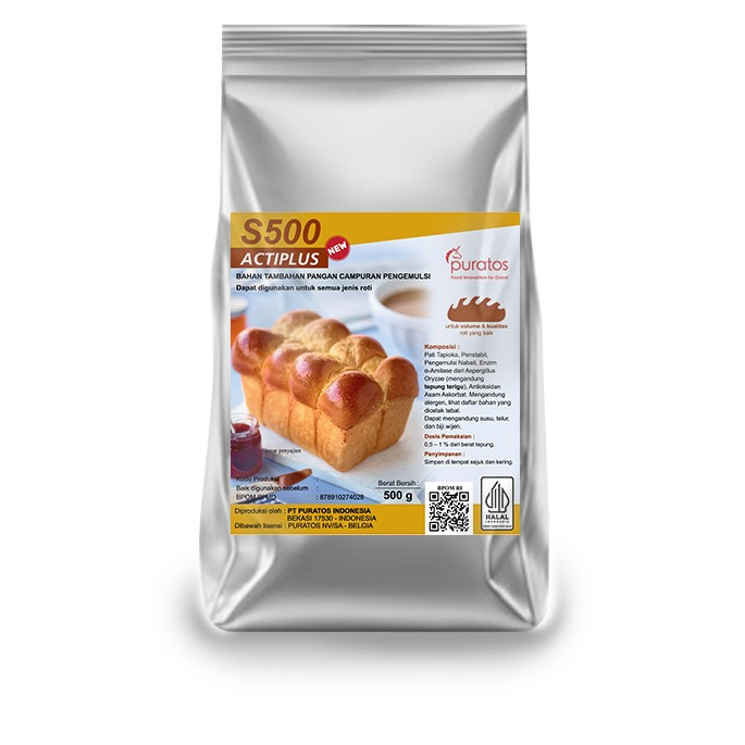 Jual Puratos S500 Acti Plus Pengembang Roti Bread Improver Pelembut 500gr Shopee Indonesia 