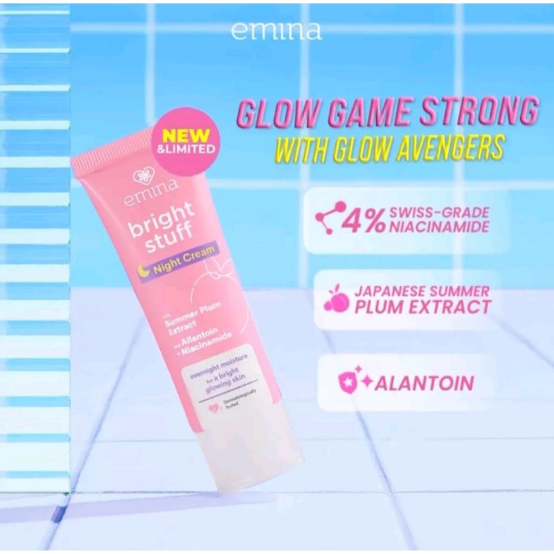 Jual Emina Bright Stuff Night Cream 20gr Shopee Indonesia