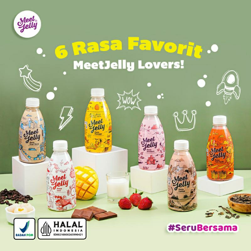 Jual MeetJelly minuman sehat susu dengan gula asli Paket 70 Botol ...