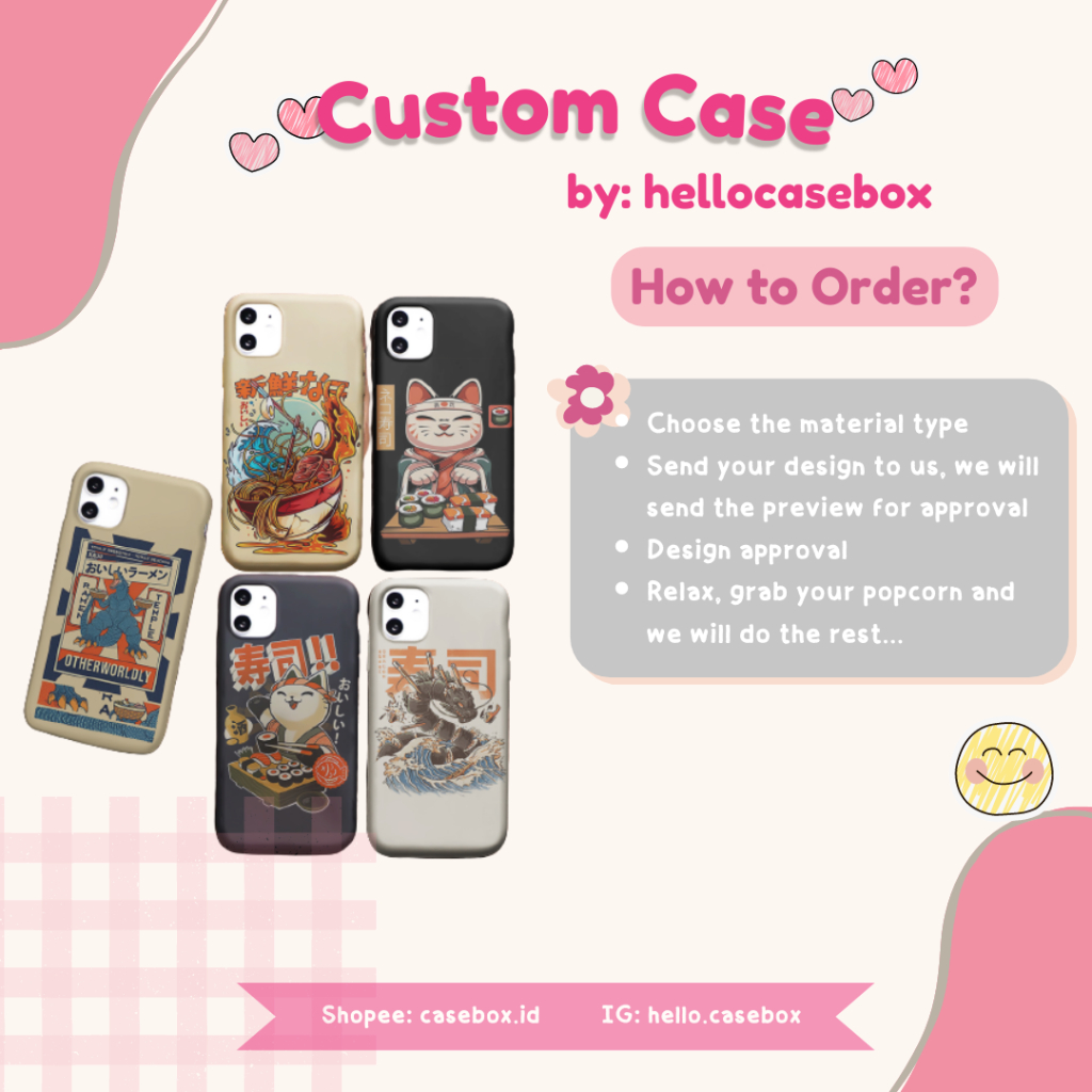 Jual Premium Custom Case (Free Design) by CASEBOX.ID | Shopee Indonesia