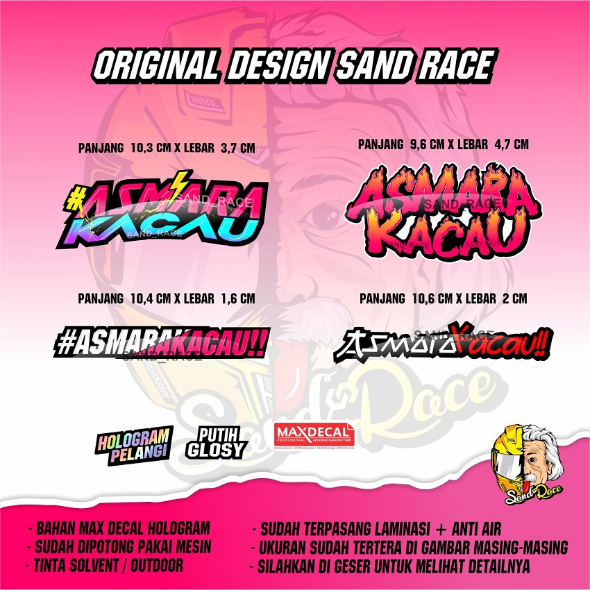 Jual stiker asmara kacau #stickerasmarakacau / sticker pack asmara ...