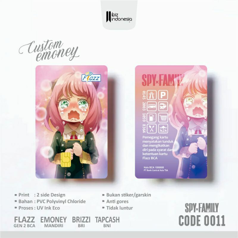 Jual Custom Emoney SPY x Family Limited edition - BCA Flazz Gen2 ...