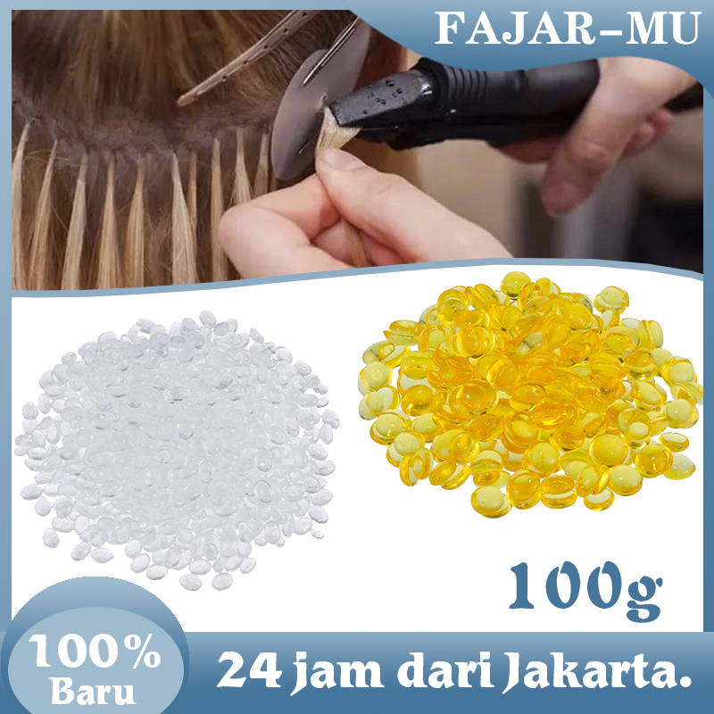 Jual 100 G Lem Pelet Keratin Beads Butiran Keratin Fusion Hair
